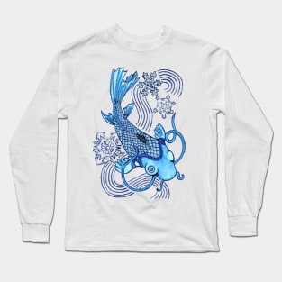 2013 Holiday ATC 12 - Koi with Snowflakes Long Sleeve T-Shirt